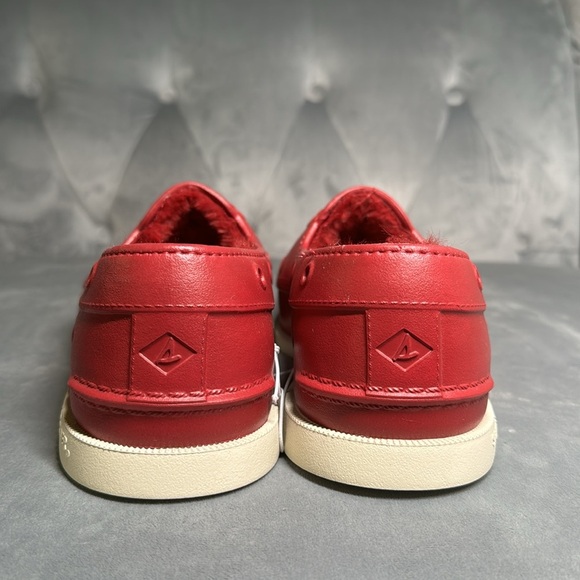 Sperry‎ brand new float boat maroon fuzzy lining top slider slip on loafer shoe - Picture 4 of 8